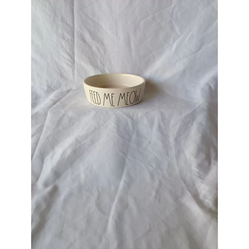 Rae Dunn Feed Me Meow Cat Food Dish